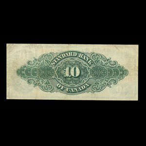 Canada, Standard Bank of Canada, 10 dollars : 1 mai 1900