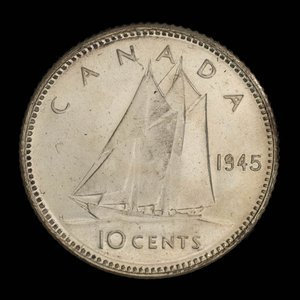 Canada, Georges VI, 10 cents : 1945