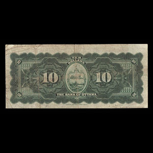 Canada, Bank of Ottawa (The), 10 dollars : 1 juin 1906