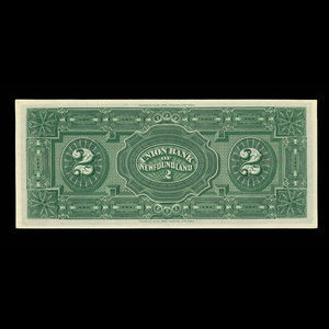 Canada, Union Bank of Newfoundland, 2 dollars : 1 mai 1882