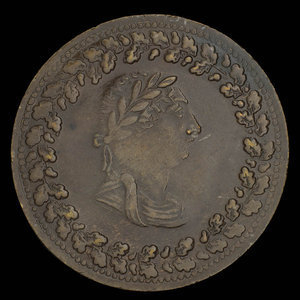 Canada, inconnu, 1/2 penny : 1812