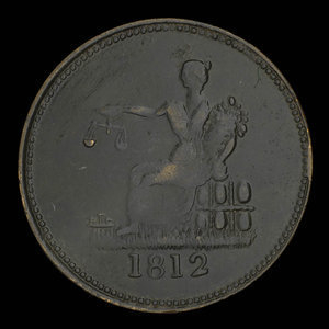 Canada, inconnu, 1/2 penny : 1812