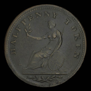 Canada, inconnu, 1/2 penny : 1813