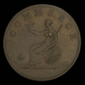 Canada, inconnu, 1/2 penny : 1813