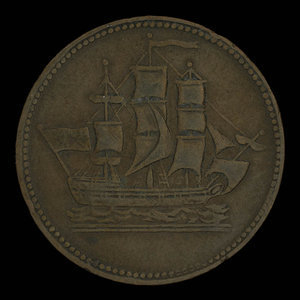 Canada, inconnu, 1/2 penny : 1835