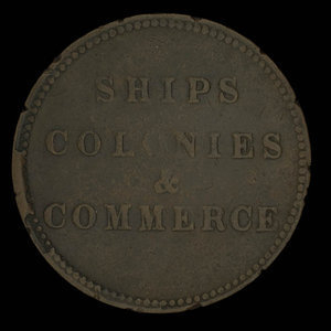 Canada, inconnu, 1/2 penny : 1835