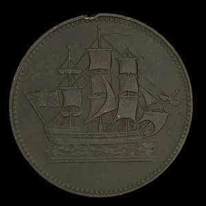 Canada, inconnu, 1/2 penny : 1835