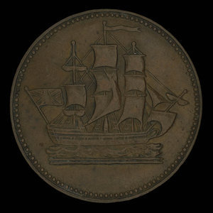 Canada, inconnu, 1/2 penny : 1835