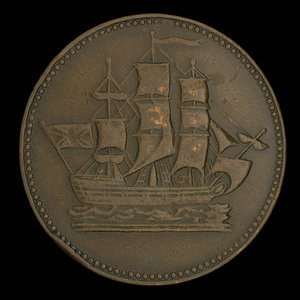 Canada, inconnu, 1/2 penny : 1835