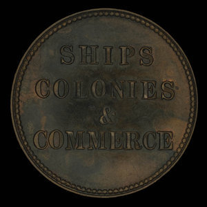 Canada, inconnu, 1/2 penny : 1835