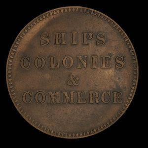 Canada, inconnu, 1/2 penny : 1835