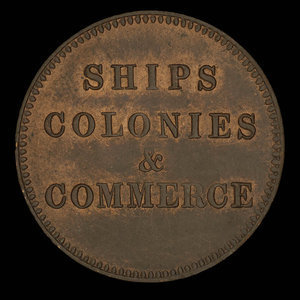 Canada, inconnu, 1/2 penny : 1835