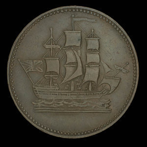 Canada, inconnu, 1/2 penny : 1835