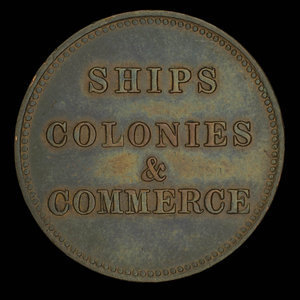 Canada, inconnu, 1/2 penny : 1835