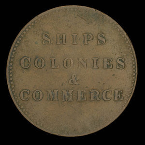 Canada, inconnu, 1/2 penny : 1835