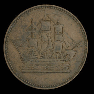 Canada, inconnu, 1/2 penny : 1835