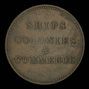 Canada, inconnu, 1/2 penny : 1835