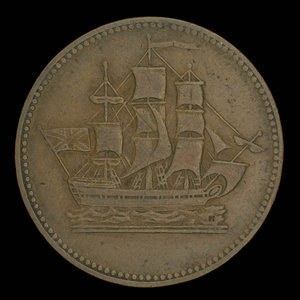 Canada, inconnu, 1/2 penny : 1835