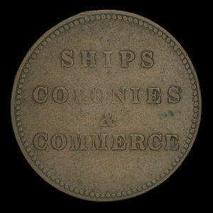 Canada, inconnu, 1/2 penny : 1835