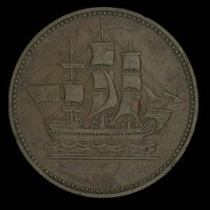 Canada, inconnu, 1/2 penny : 1835