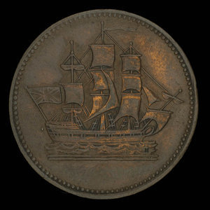 Canada, inconnu, 1/2 penny : 1835