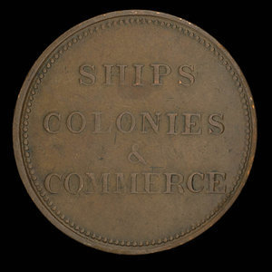 Canada, inconnu, 1/2 penny : 1835