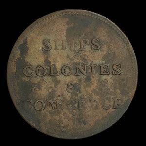 Canada, inconnu, 1/2 penny : 1830