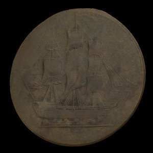 Canada, inconnu, 1/2 penny : 1815