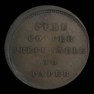 Canada, inconnu, 1/2 penny : 1830