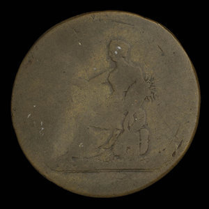 Canada, inconnu, 1/2 penny : 1820