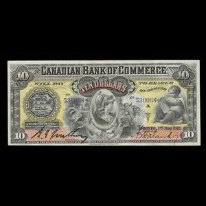 Canada, Canadian Bank of Commerce, 10 dollars : 1 mai 1912