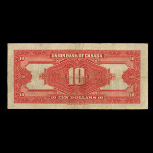 Canada, Union Bank of Canada (The), 10 dollars : 1 juillet 1921