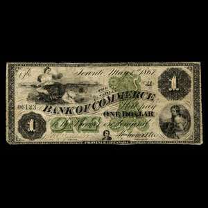 Canada, Canadian Bank of Commerce, 1 dollar : 1 mai 1867