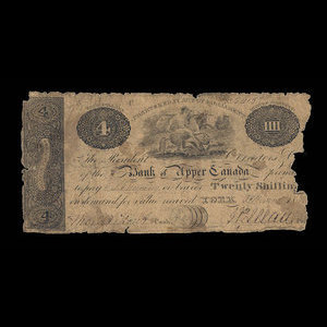 Canada, Bank of Upper Canada (York), 4 dollars : 3 novembre 1830