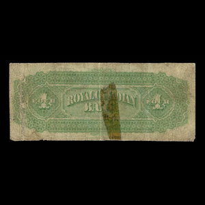 Canada, Royal Canadian Bank, 4 dollars : 1 juillet 1870