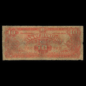 Canada, Bank of Hamilton, 10 dollars : 2 janvier 1904