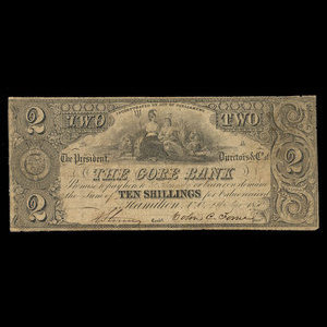 Canada, Gore Bank, 2 dollars : 2 septembre 1850