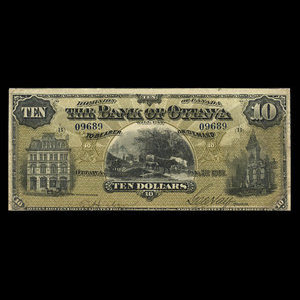 Canada, Bank of Ottawa (The), 10 dollars : 2 janvier 1903