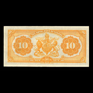 Canada, Banque Royale du Canada, 10 dollars : 2 janvier 1913