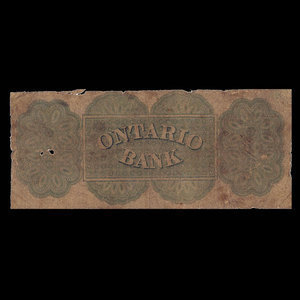 Canada, Ontario Bank, 1 dollar : 15 août 1857