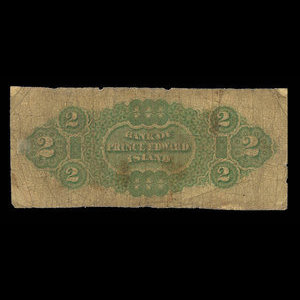 Canada, Bank of Prince Edward Island, 2 dollars : 1 janvier 1872