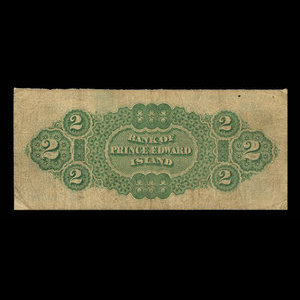 Canada, Bank of Prince Edward Island, 2 dollars : 1 janvier 1872