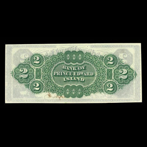 Canada, Bank of Prince Edward Island, 2 dollars : 1 janvier 1877