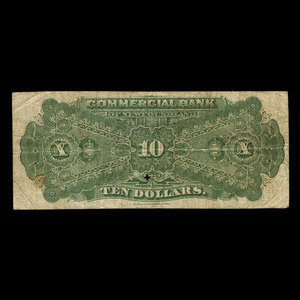 Canada, Commercial Bank of Newfoundland, 10 dollars : 3 janvier 1888