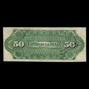 Canada, Commercial Bank of Newfoundland, 50 dollars : 3 janvier 1888