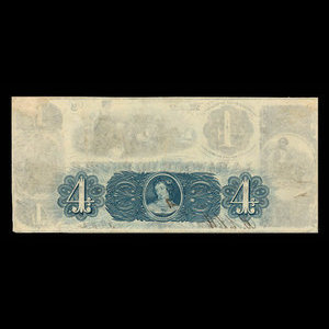 Canada, Banque du Peuple (People's Bank), 4 dollars : 1 mai 1847