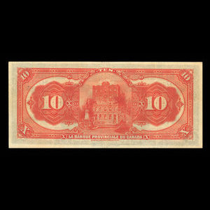 Canada, Banque Provinciale du Canada, 10 dollars : 2 janvier 1913