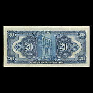 Canada, Banque Provinciale du Canada, 20 dollars : 1 août 1928