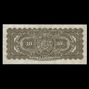 Canada, Banque Canadienne Nationale, 10 dollars : 1 février 1929