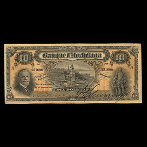 Canada, Banque d'Hochelaga, 10 dollars : 1 janvier 1914